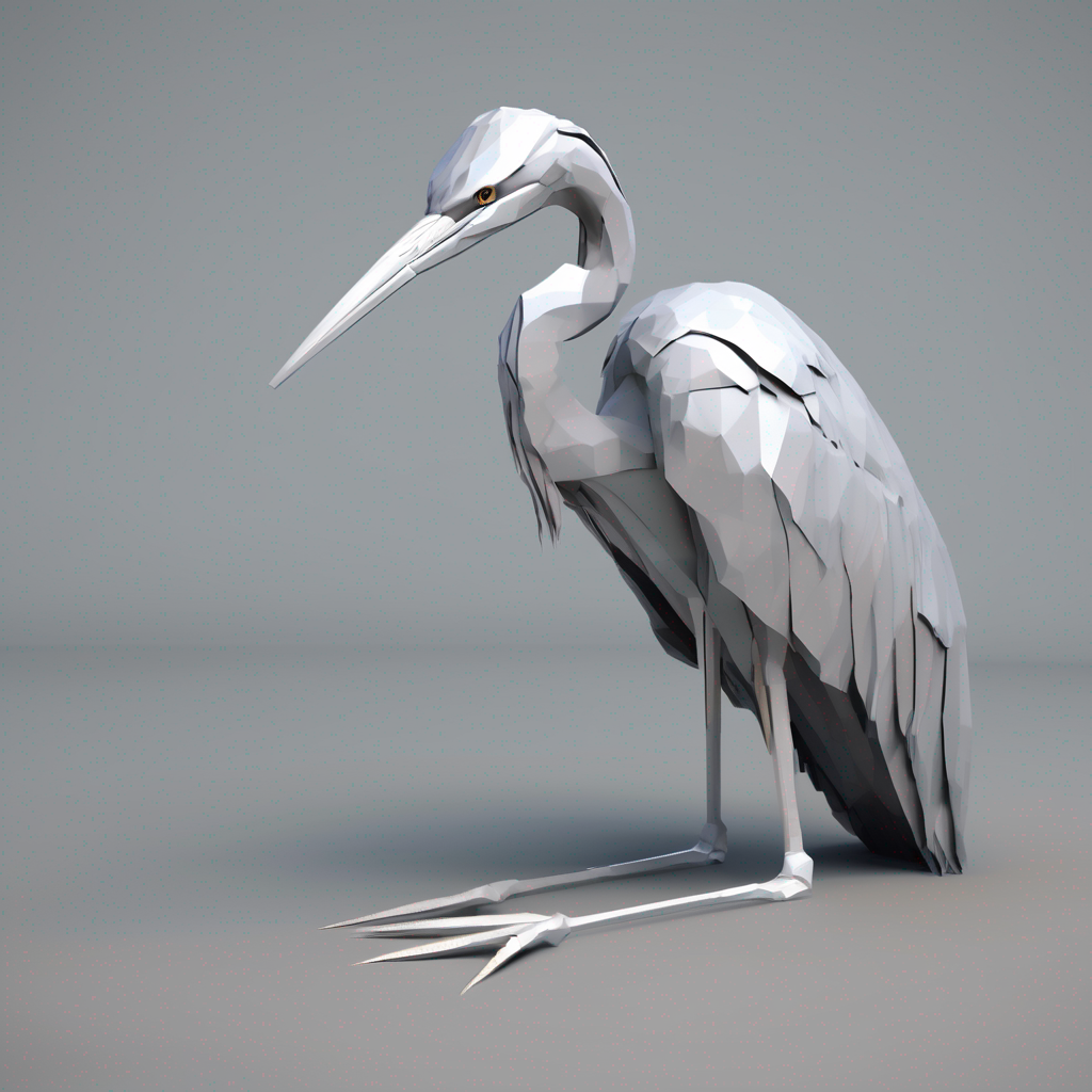 Heron in Genuflection