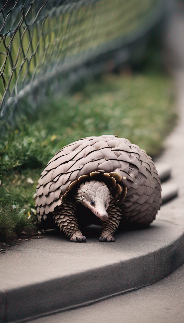 Pangolin Performing An Act Of Content