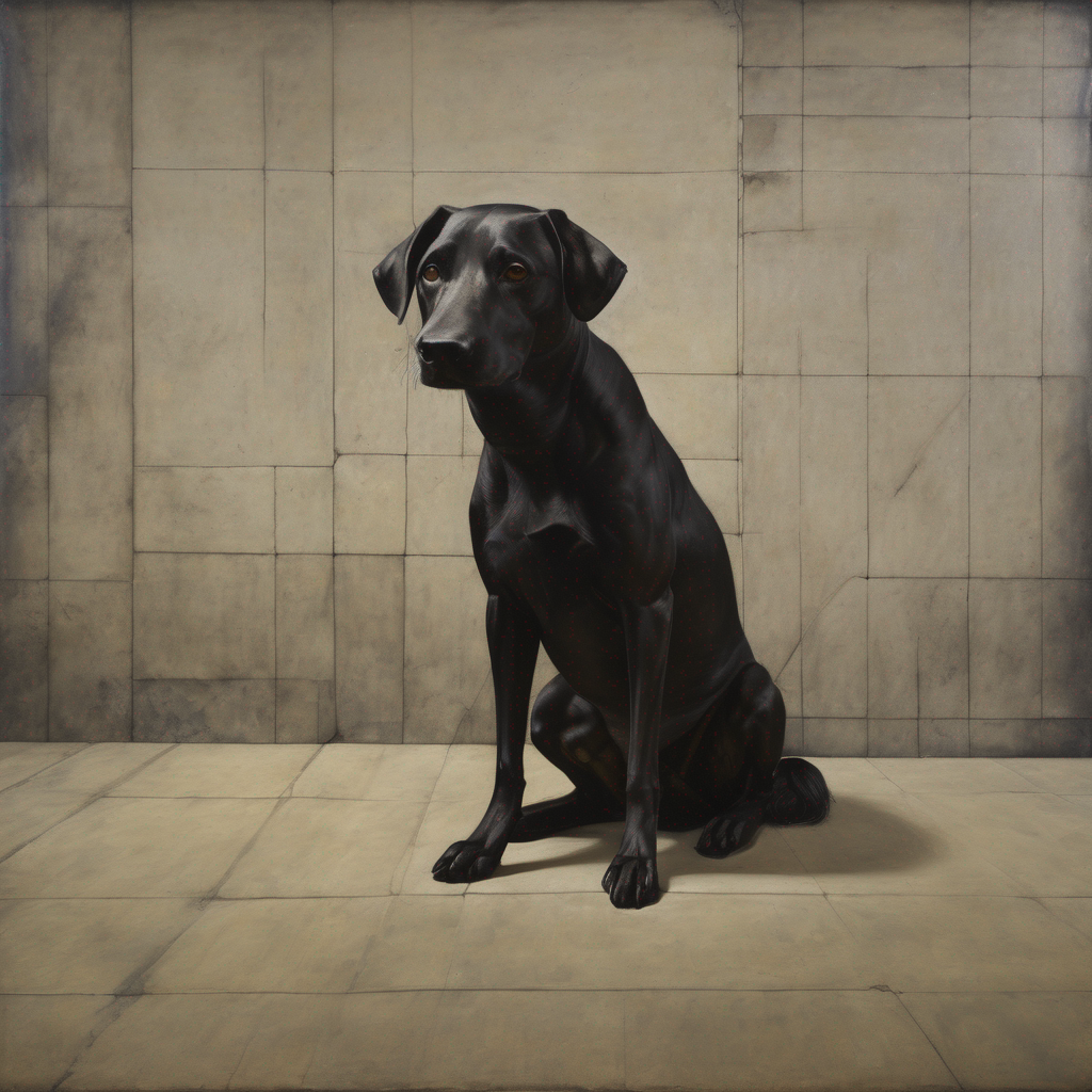 Official Edo-period Portrait Of A Dog, Oil-finished Even When It Isn't Oil