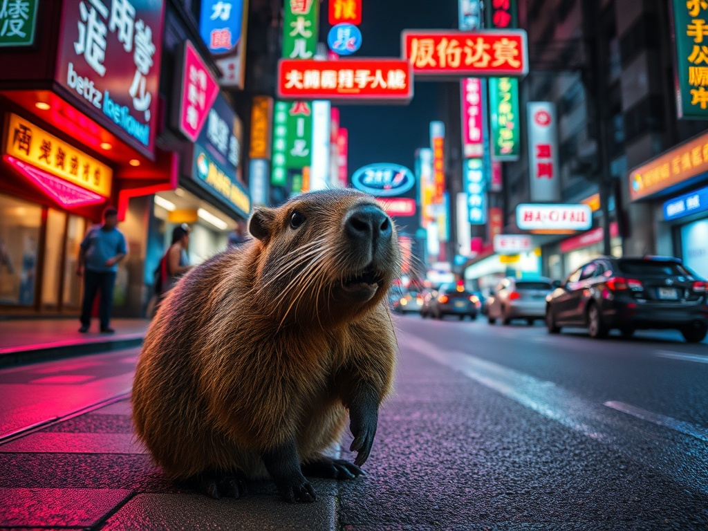 Capybara Performing An Act Of Delighted-but-trying-not-to-show-it
