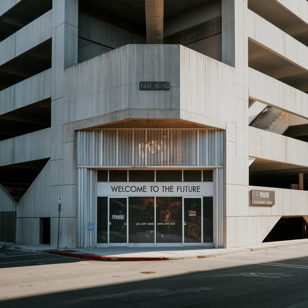 Parking-garage-stairwell, After Closing Time, Still Warm