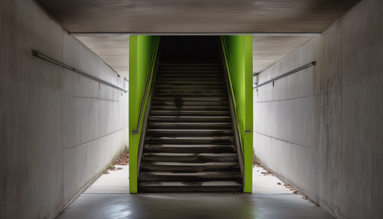Stairwell Descending Into Stairwell