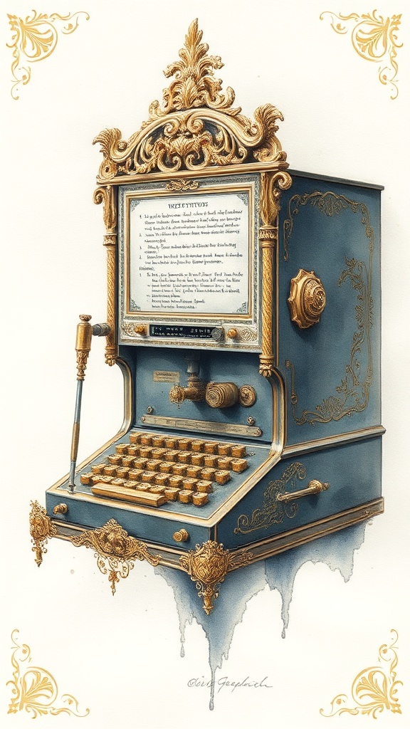 Telex Prayer in Gilt