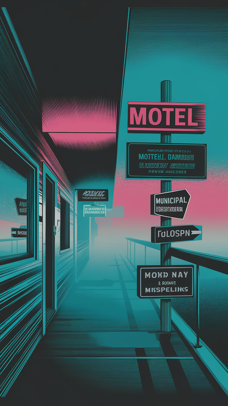 Motel-corridor At Dawn-with-fog