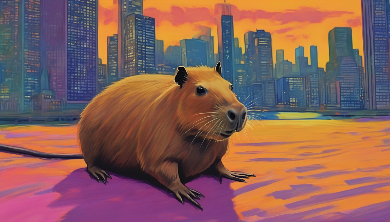 Official Post-9/11-Y2K Portrait Of A Capybara, Oil-finished Even When It Isn't