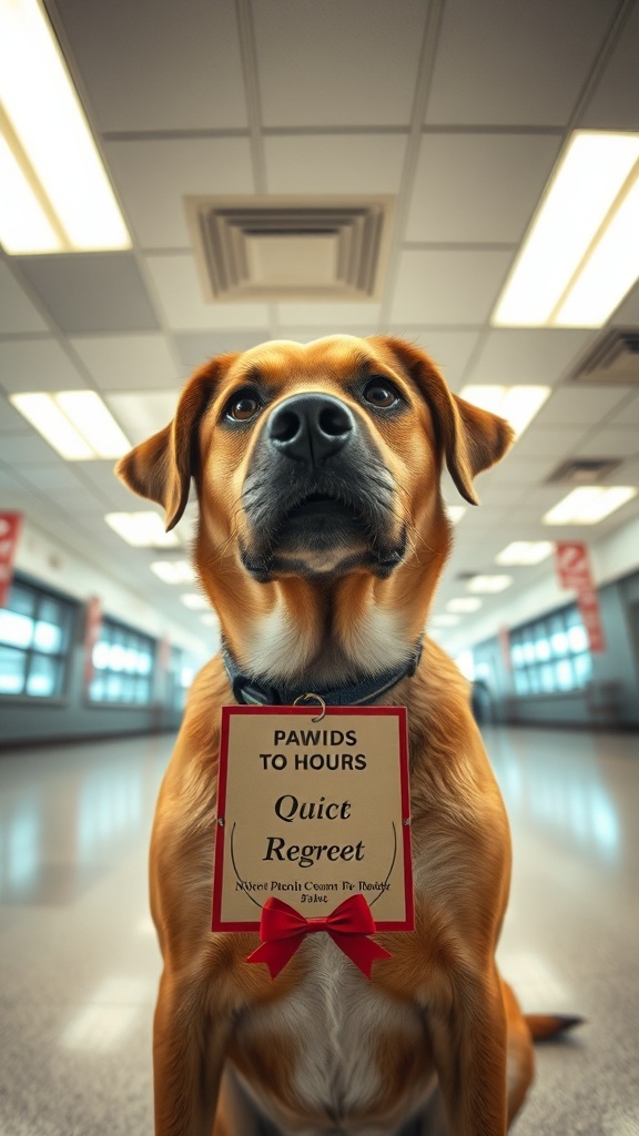 Dog Accepting A Small Award For Regret