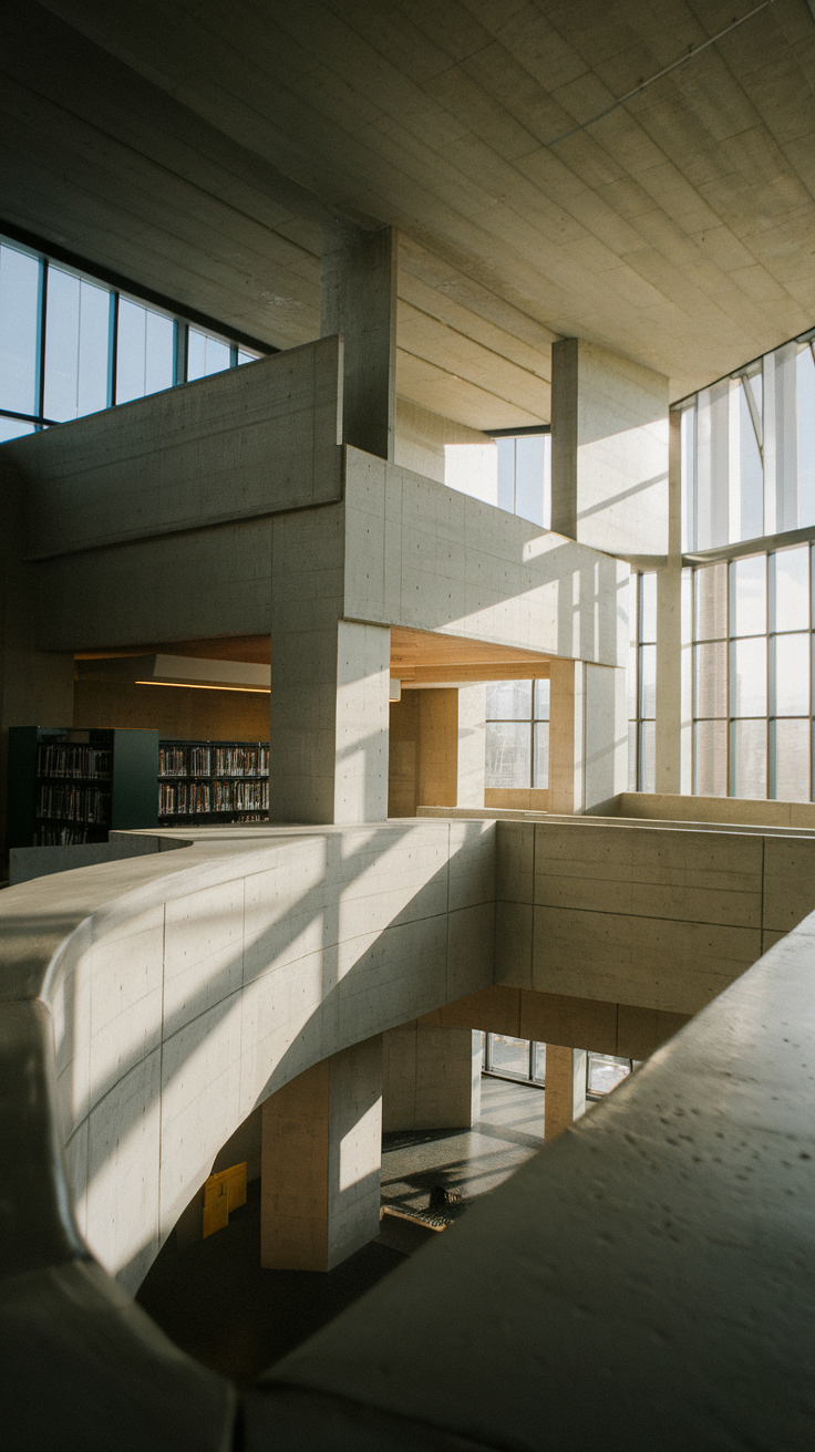Hospitality Room Of A Public-library-mezzanine