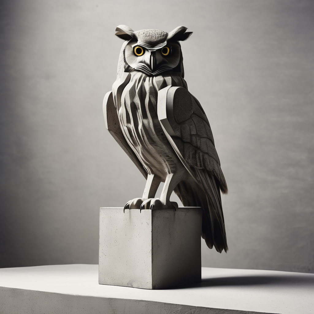 Owl Performing An Act Of Content