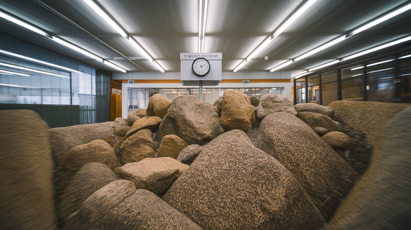 Study Of Granite-outcrop, Mounted And Labeled By A Clockmaker