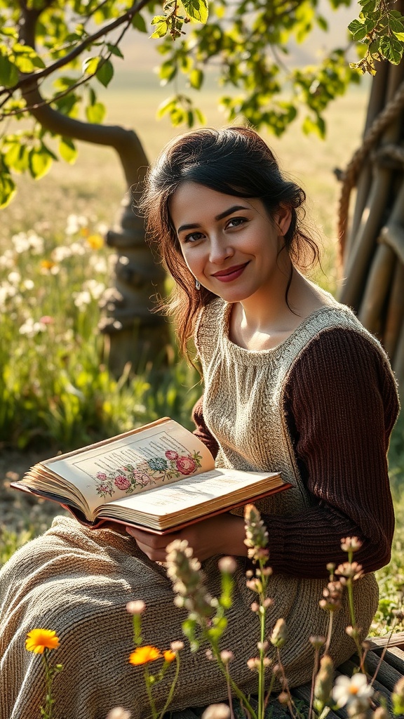 Bookbinder On Their First Day, Posing For A Portrait