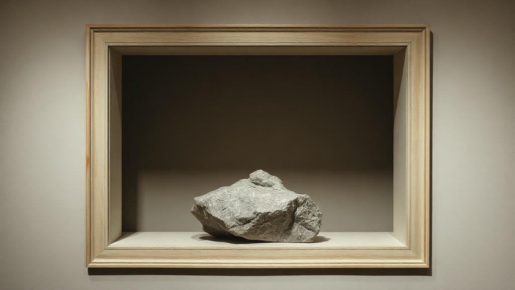 Study Of Granite-outcrop, Mounted And Labeled By A Cooper