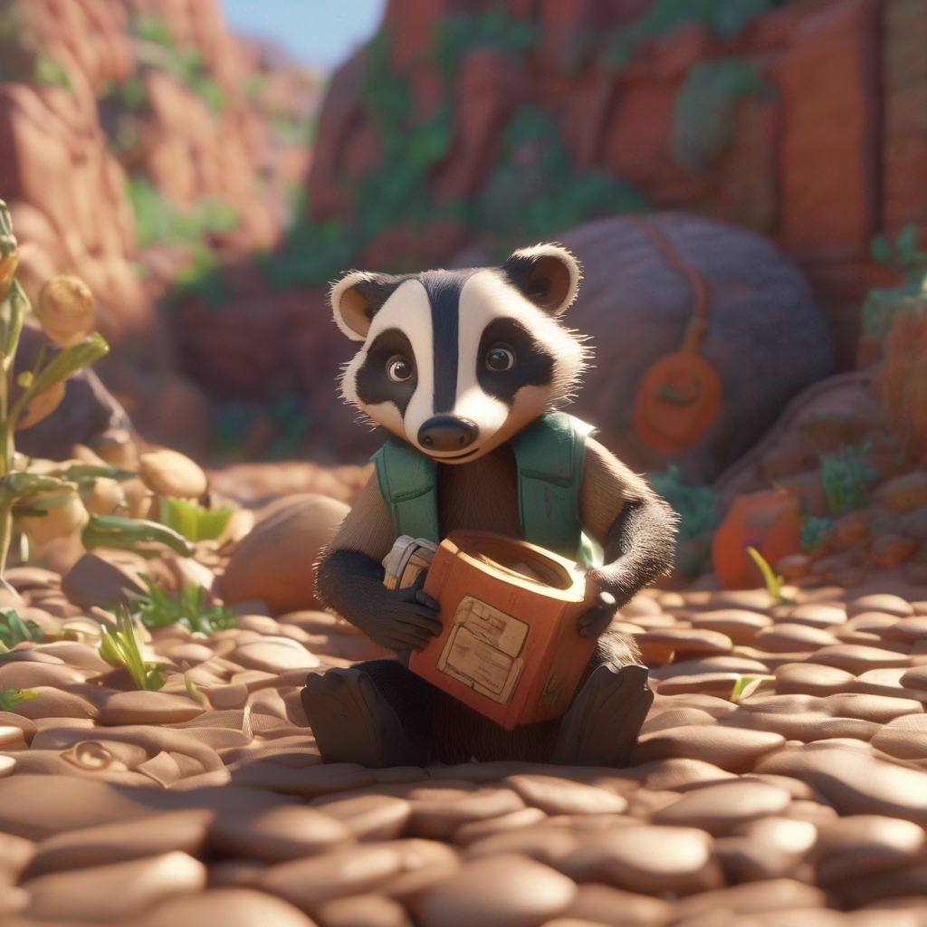 Badger Working As A Cartographer