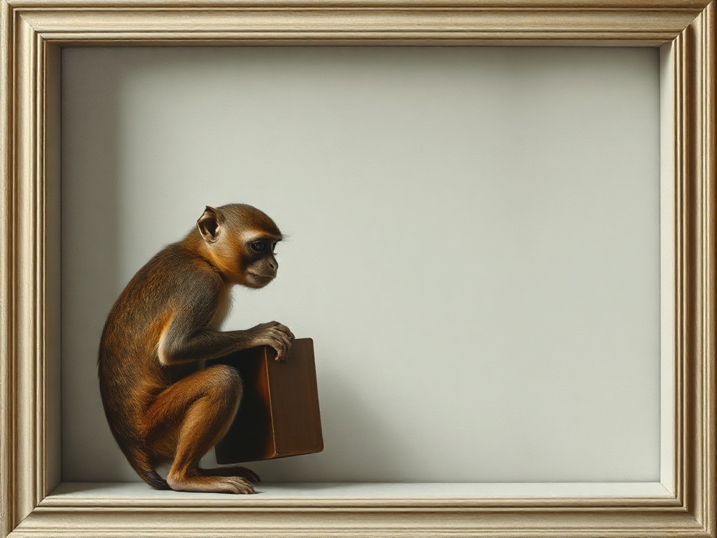 Marmoset Reading A Ham-radio