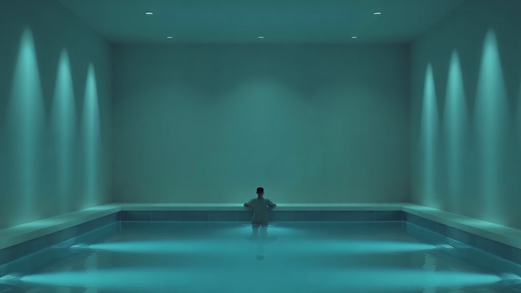 Indoor-pool-after-hours At Deep-night