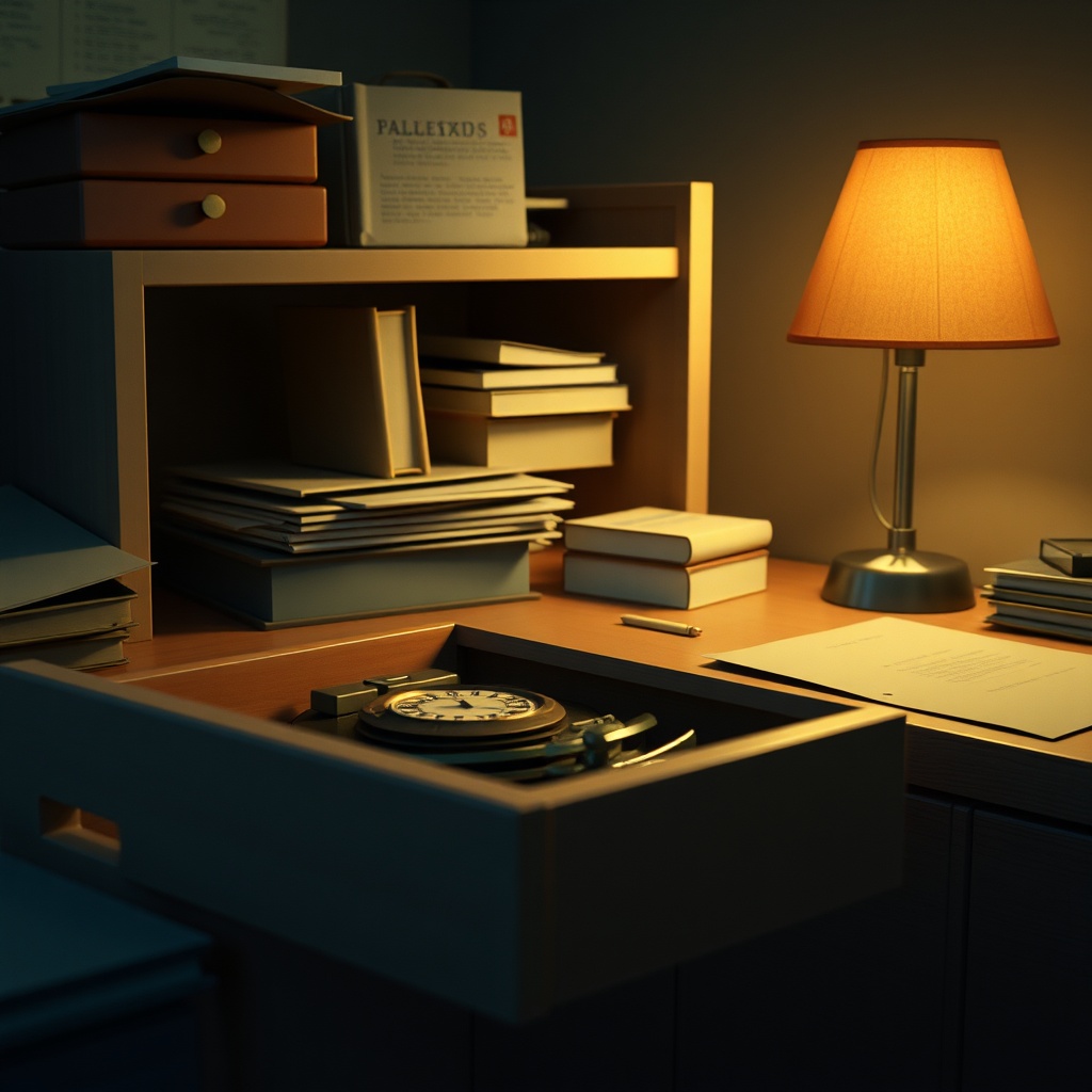 Archival-care Drawer Of A Claims-adjuster's Desk