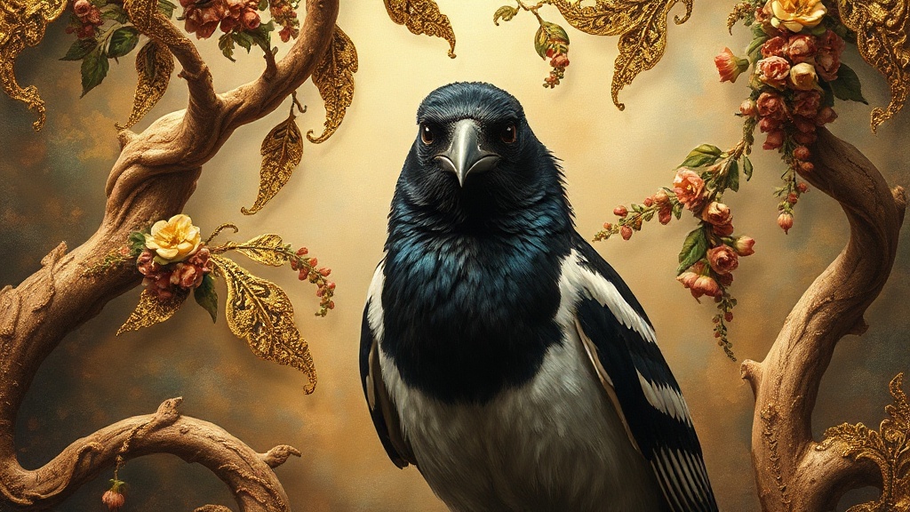 Magpie in the Dappled Reliquary