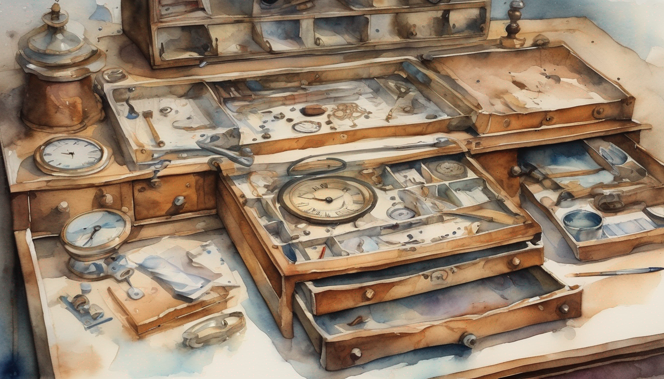 Patience Drawer Of A Clockmaker's Desk