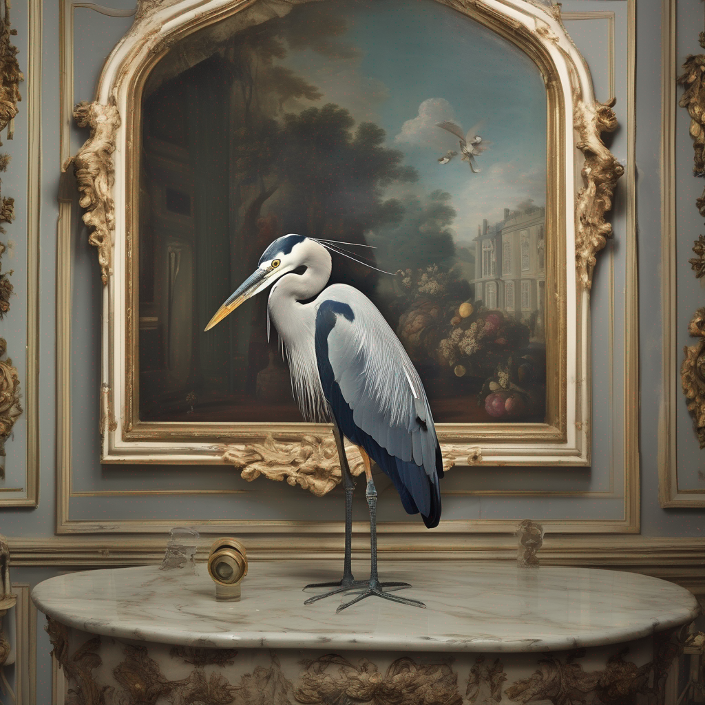 Heron Captured In The Act Of Forgetting