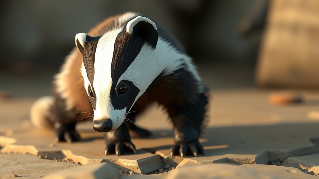 Badger Captured In The Act Of Forgetting