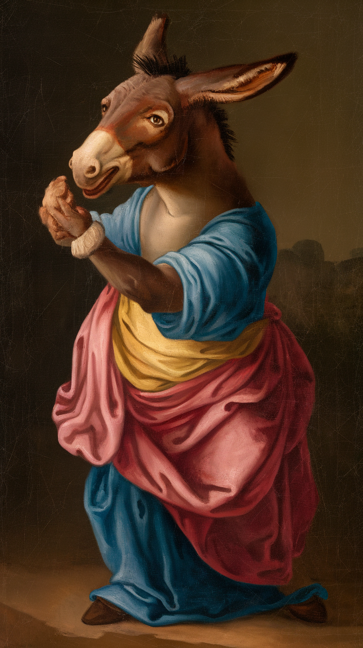 Donkey Performing An Act Of Embarrassed