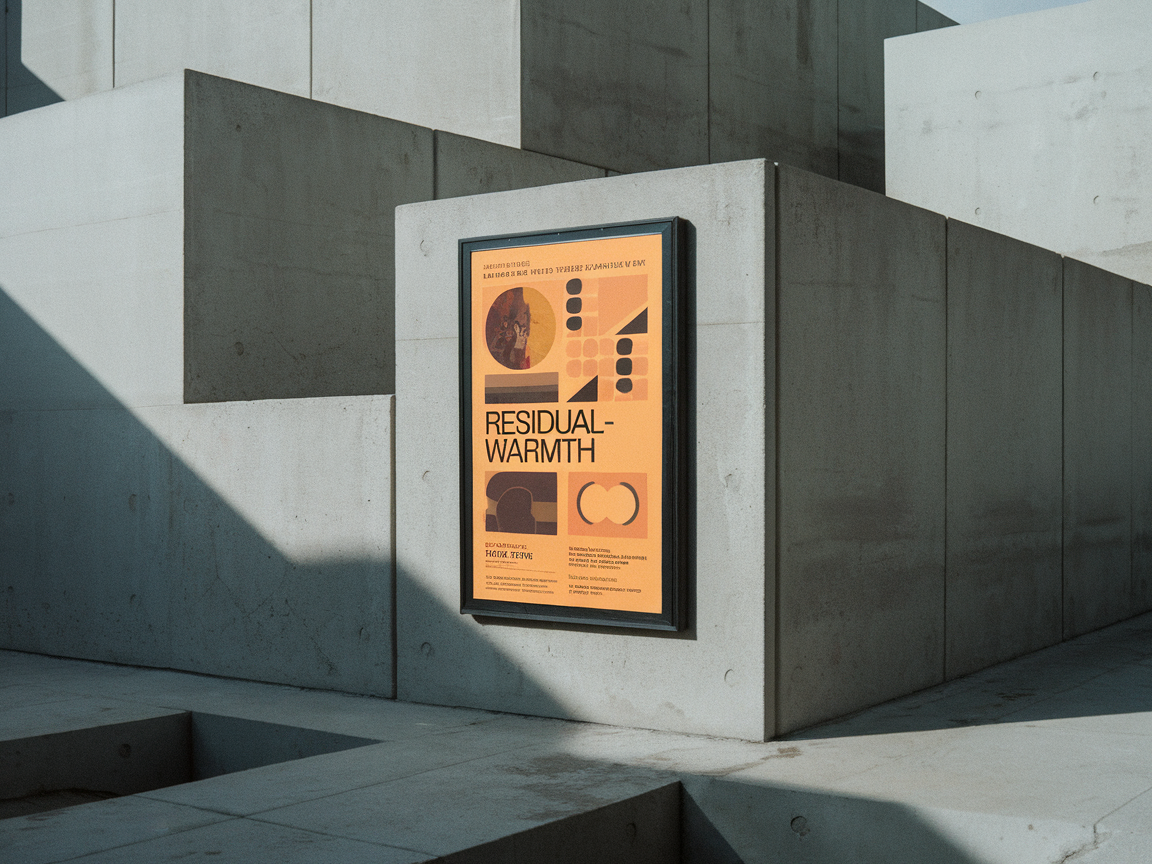Community Board Flyer For An Event Called Residual-warmth