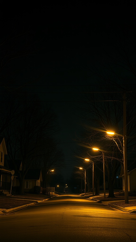 Suburban-cul-de-sac At Deep-night