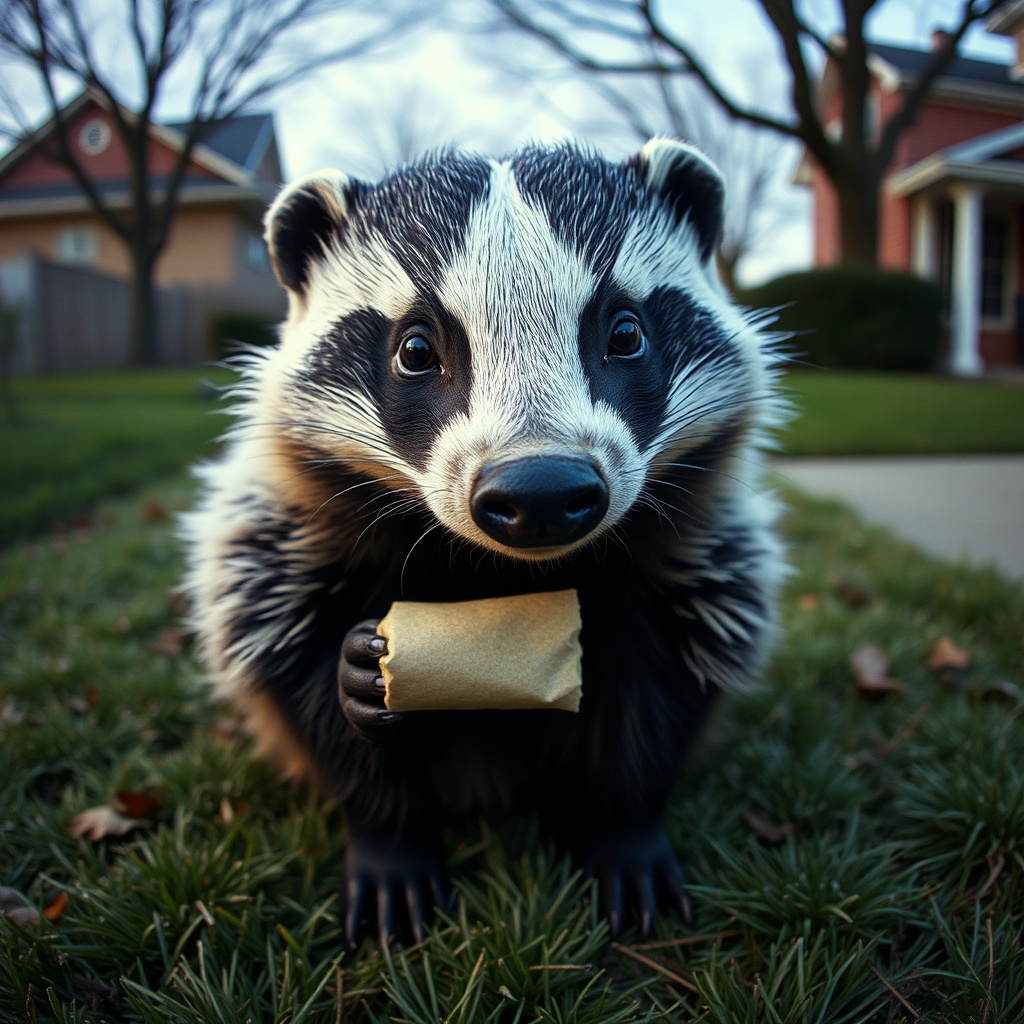 Badger Performing An Act Of Gently-baffled