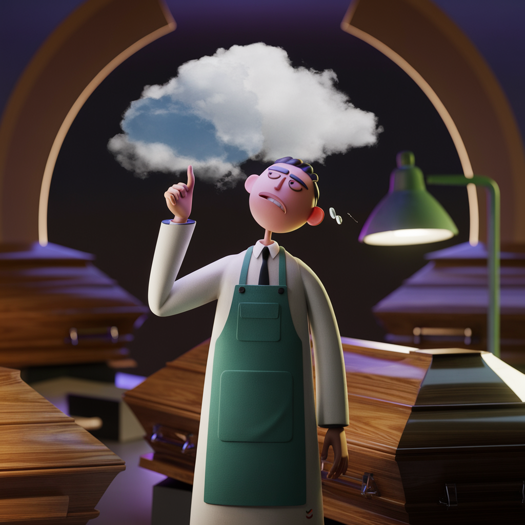 Mortician Caught Daydreaming About A Cloud-bank