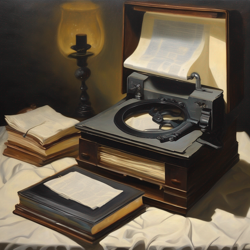 Still Life Of Microfilm-reader And Caldera, Arranged Like A Memory