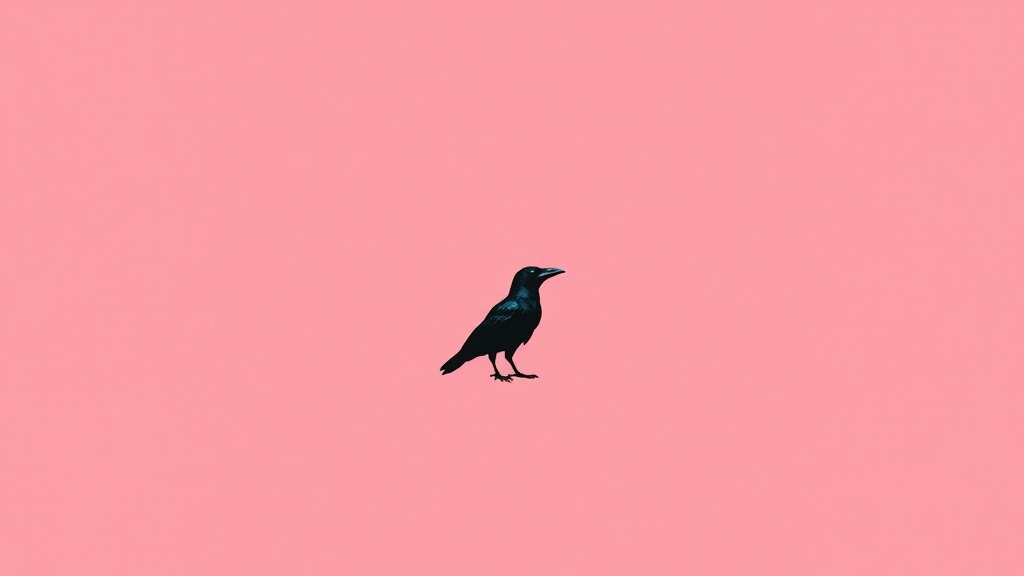 Raven Captured In The Act Of Forgetting