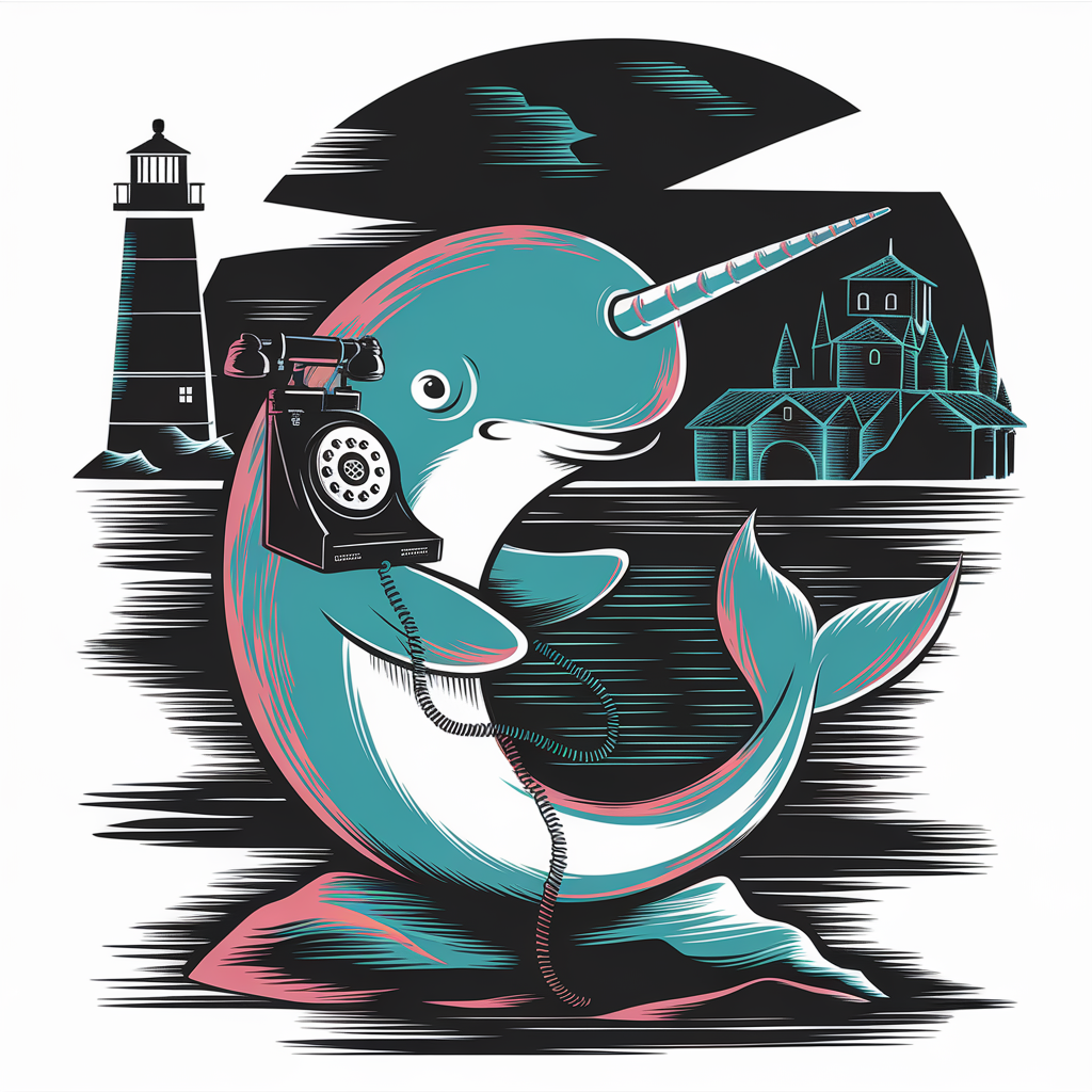 Narwhal Reading A Dial-phone