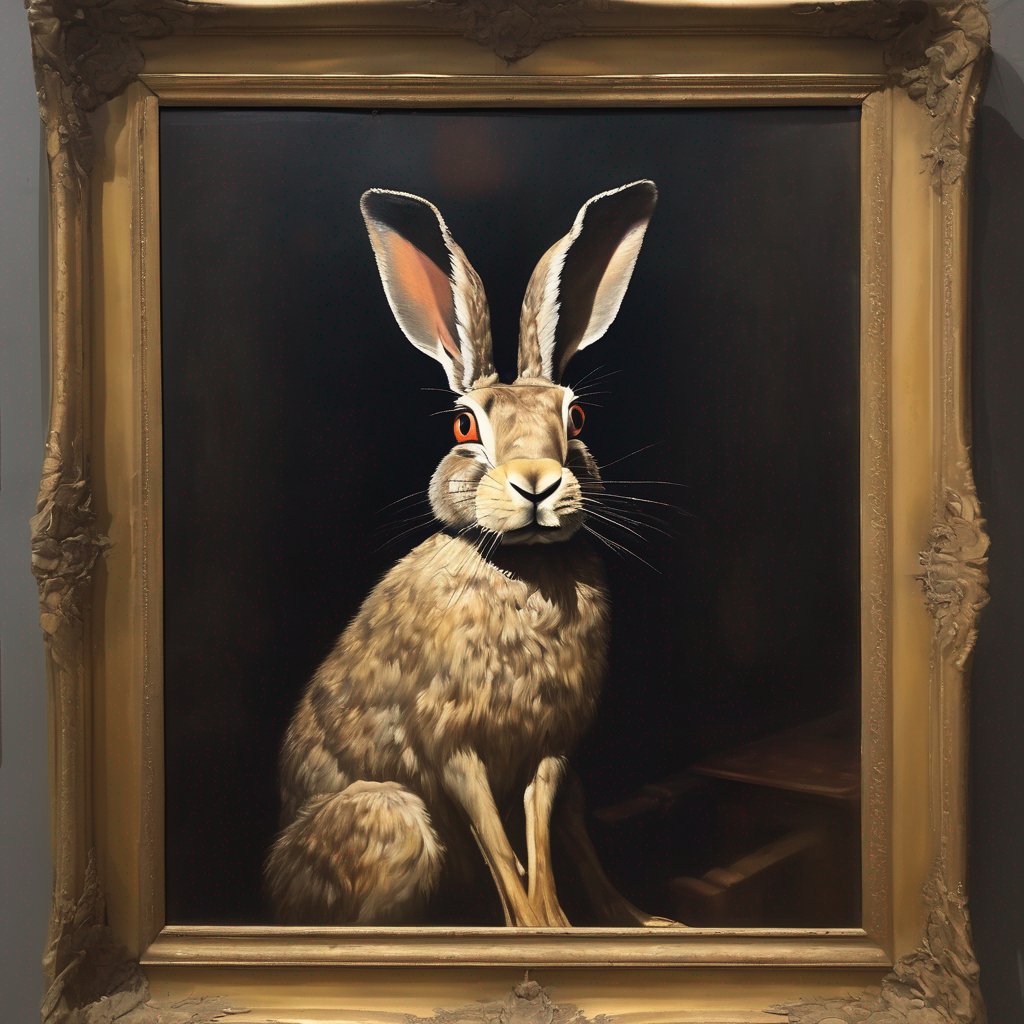 Official Interwar Portrait Of A Hare, Oil-finished Even When It Isn't Oil
