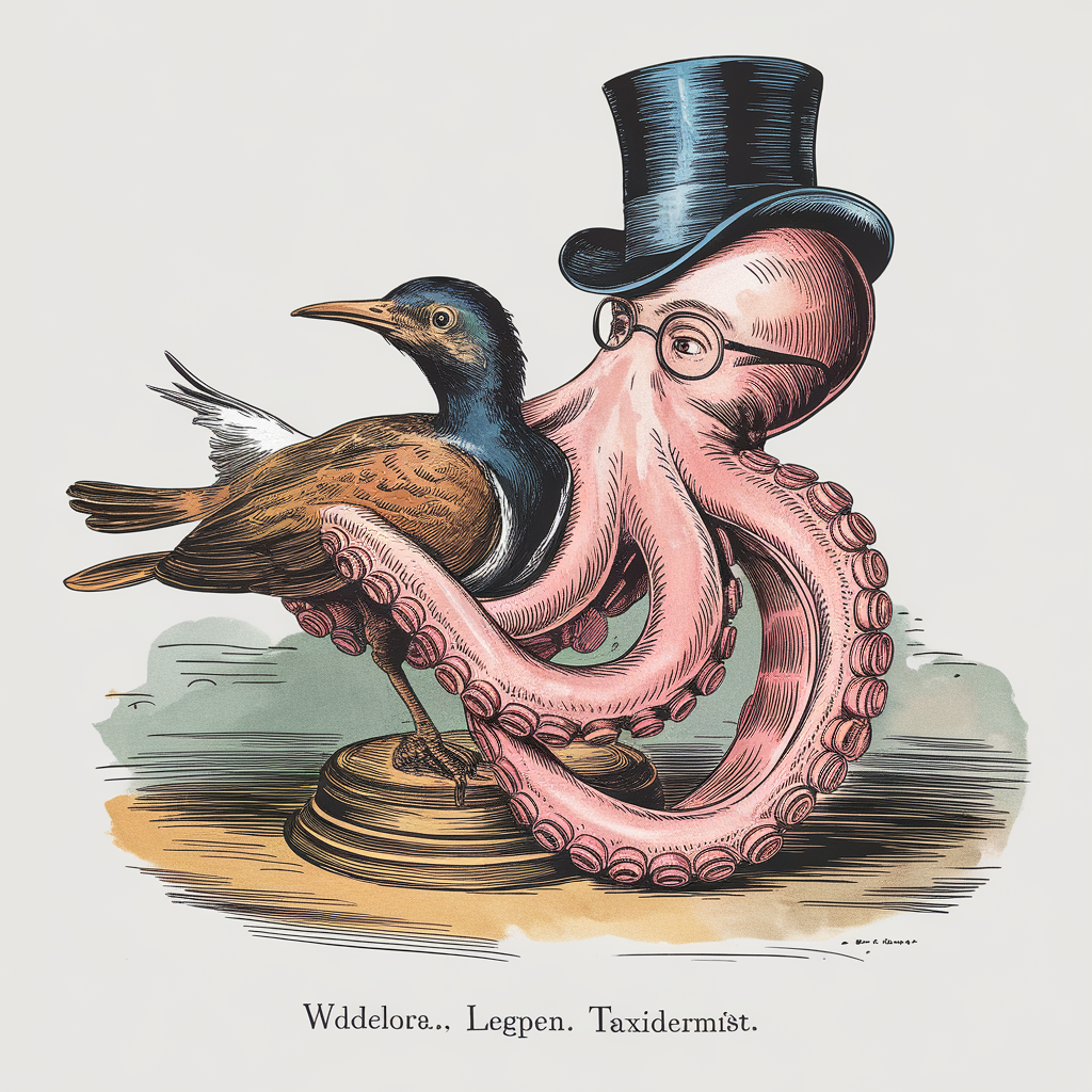 Octopus Working As A Taxidermist