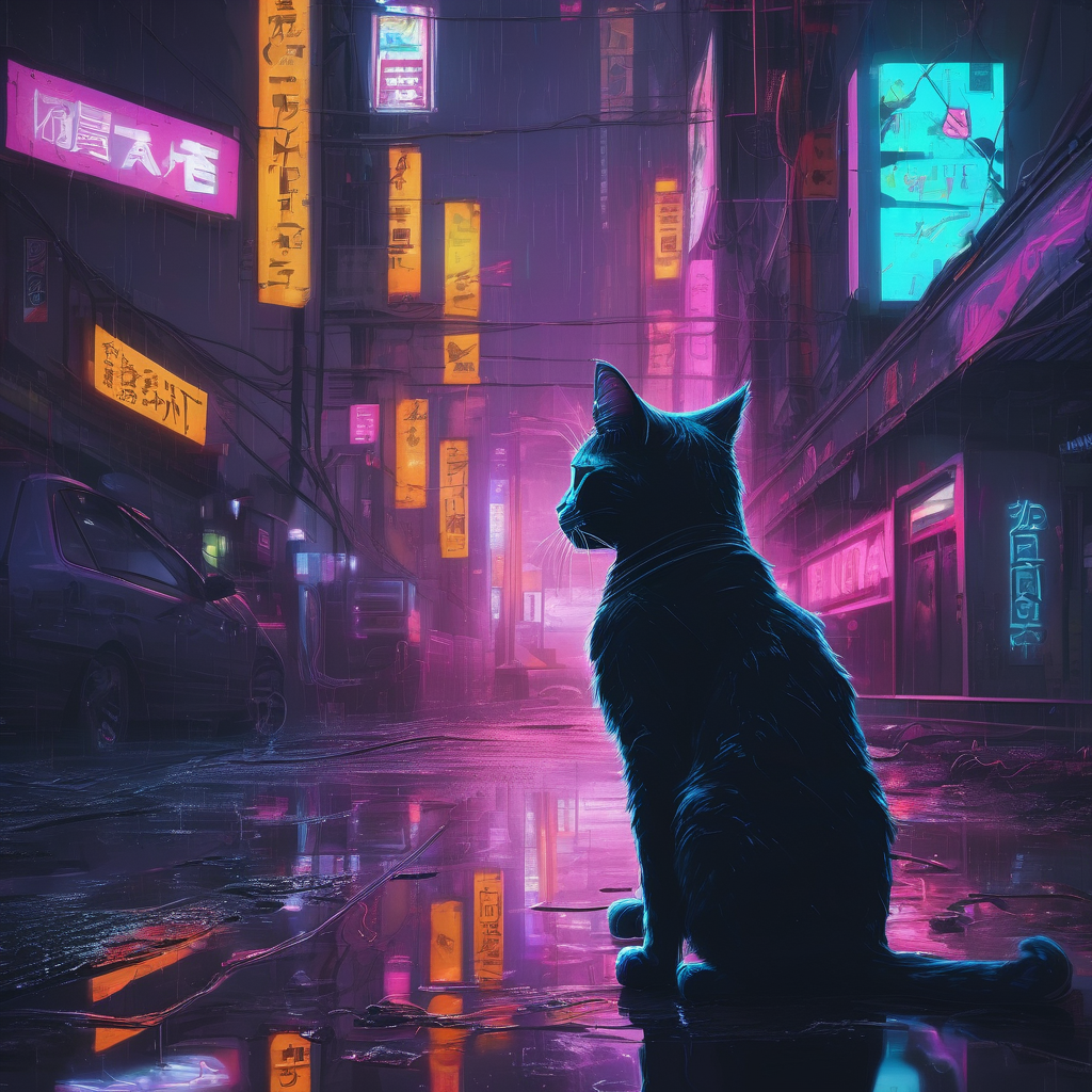 Cat Captured In The Act Of Forgetting