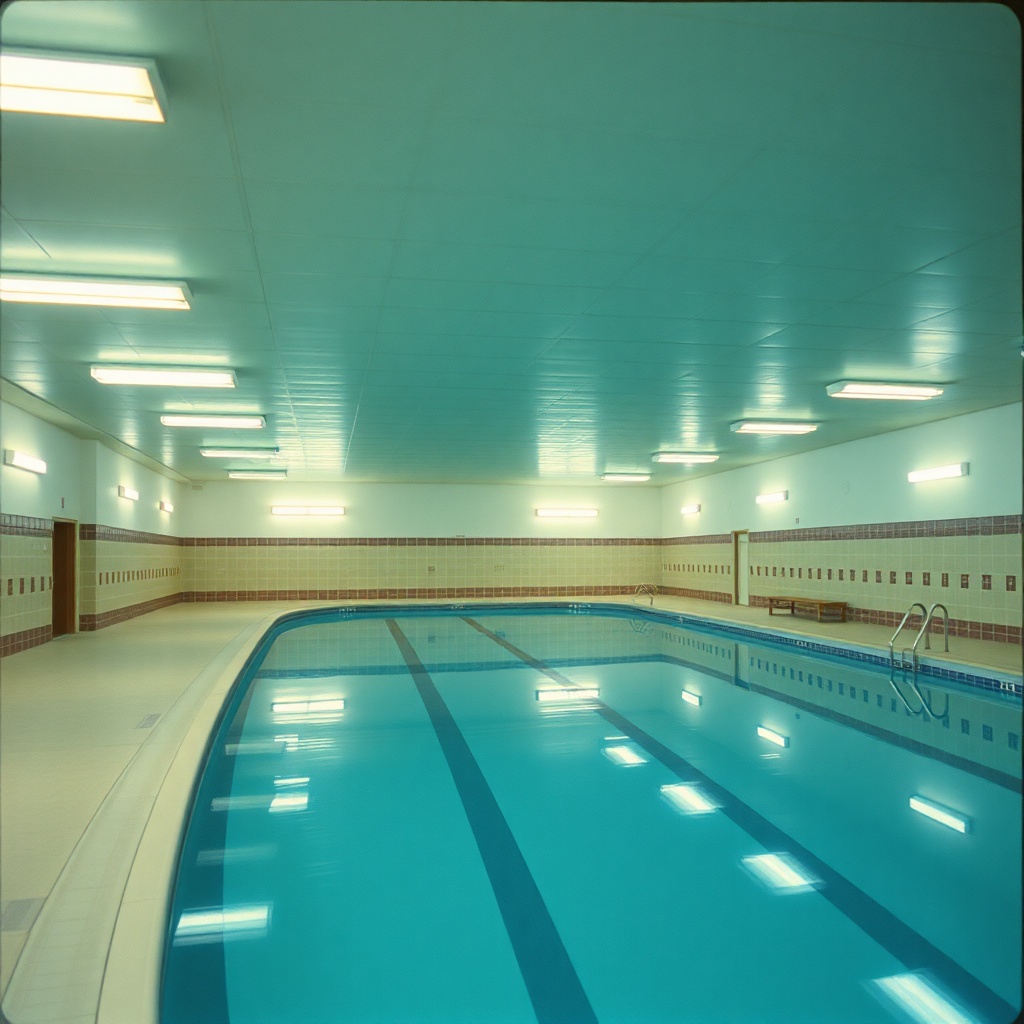 Postcard From An Indoor-pool-after-hours That Is Not Real