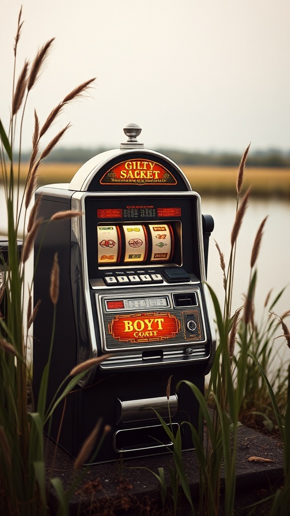 Still Life Of Slot-machine And Marsh, Arranged Like A Memory