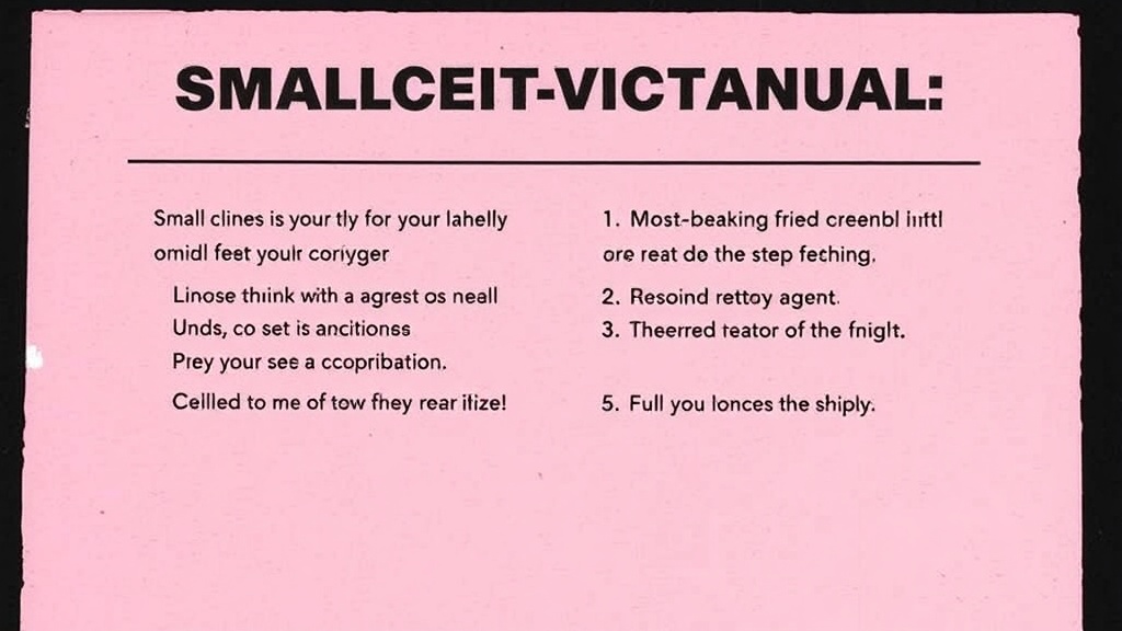 Instruction Manual Page For Small-victories