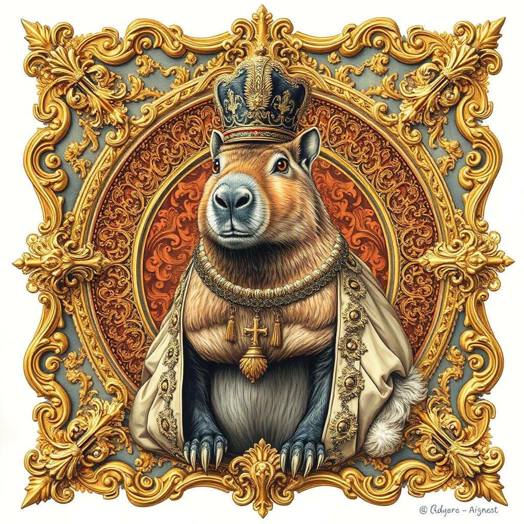 Capybara in Gilt Vestments
