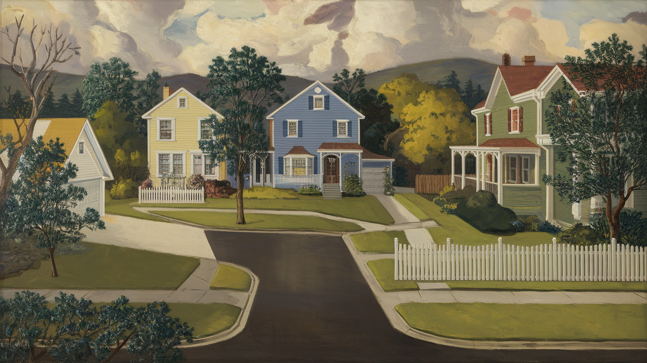 Postcard From A Suburban-cul-de-sac That Is Not Real