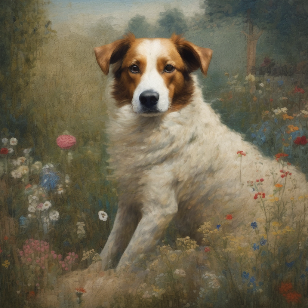 Official Edo-period Portrait Of A Dog, Oil-finished Even When It Isn't Oil