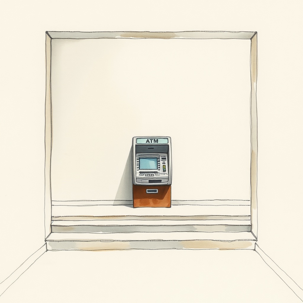 ATM Found In A Public-library-mezzanine Where It Does Not Belong